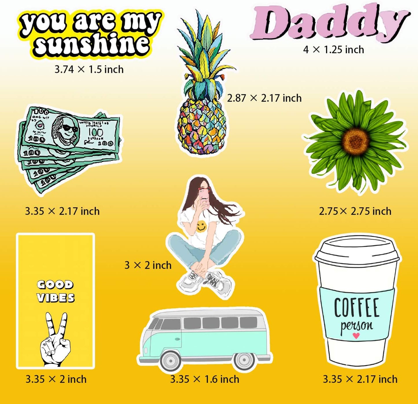 Stickers for Water Bottles 200 PCS, Funny Cute Stickers for Teens,Girls,Adults - Perfect for Waterbottle,Laptop,Phone,Hydro Flask