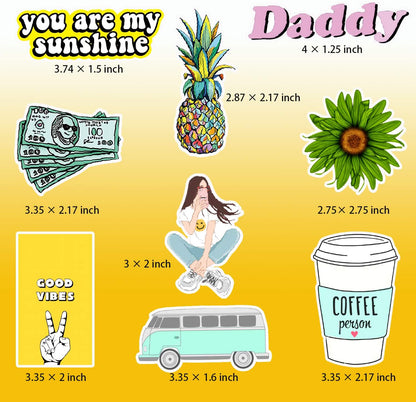 Stickers for Water Bottles 200 PCS, Funny Cute Stickers for Teens,Girls,Adults - Perfect for Waterbottle,Laptop,Phone,Hydro Flask